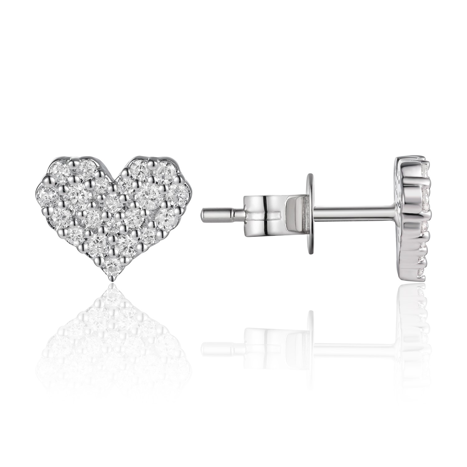 Diamond Heart Earrings