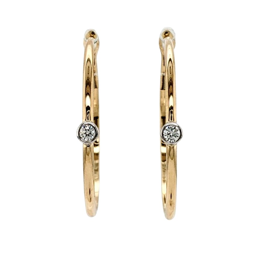 Diamond Hoop Earrings