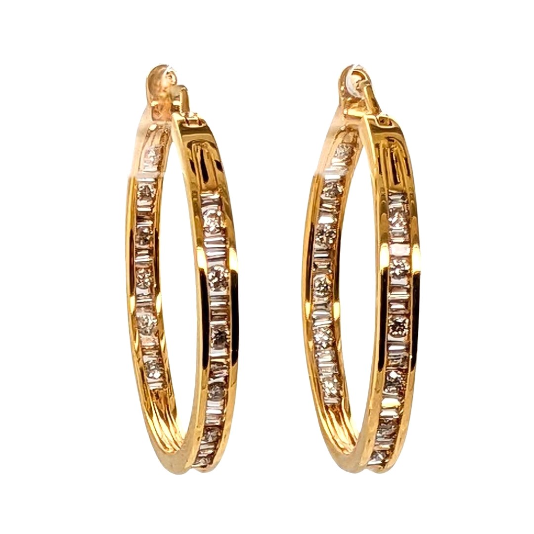 Diamond Hoop Earrings