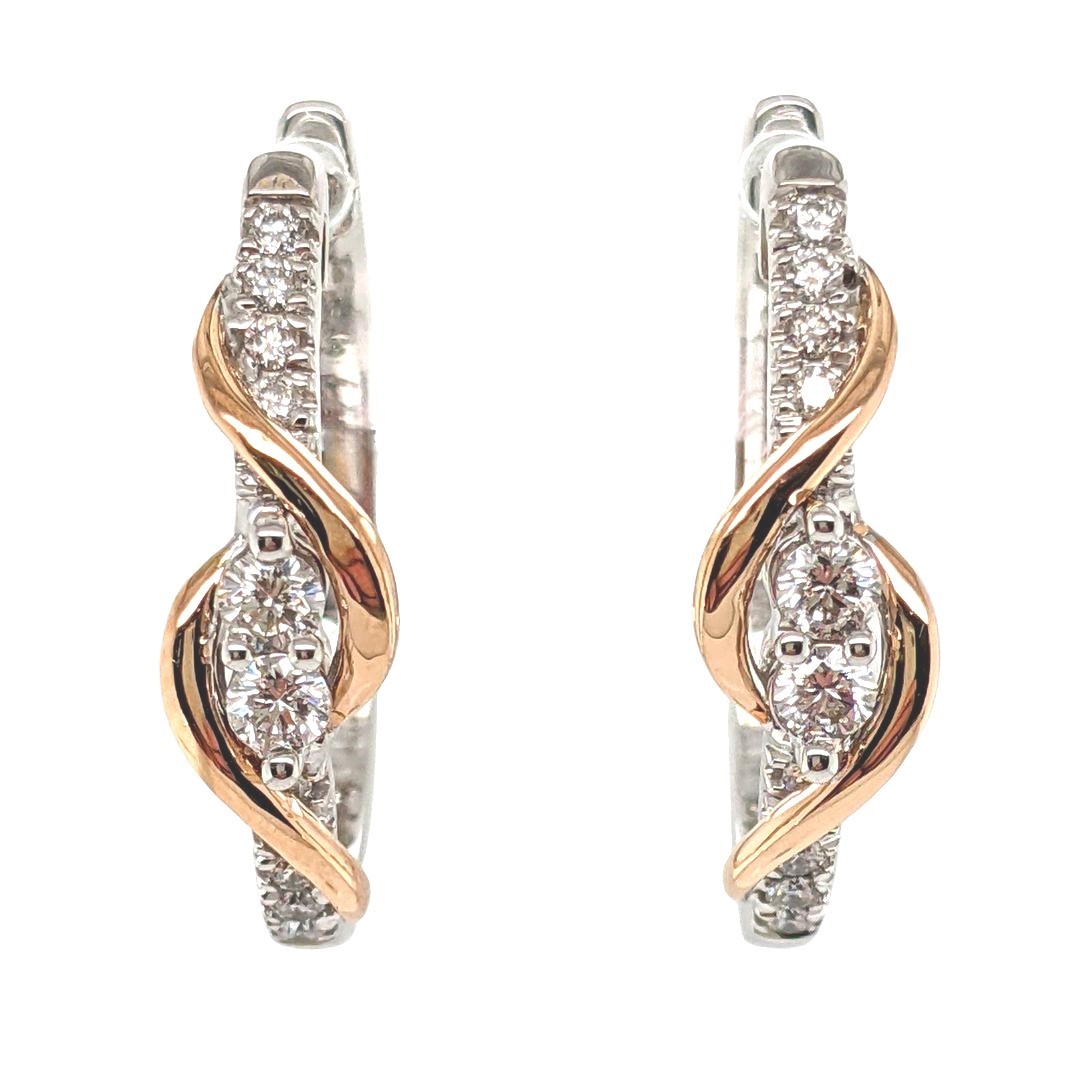 Diamond Twisting Hoops