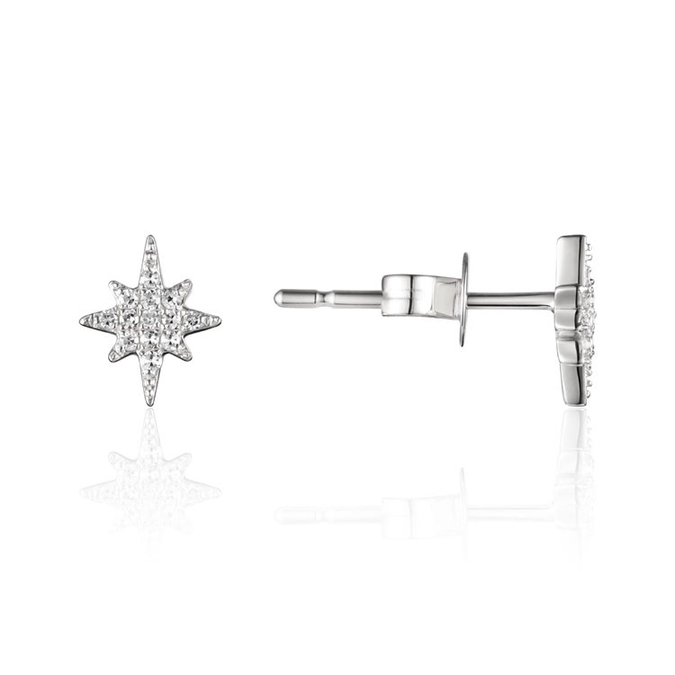 Diamond North Star Earrings