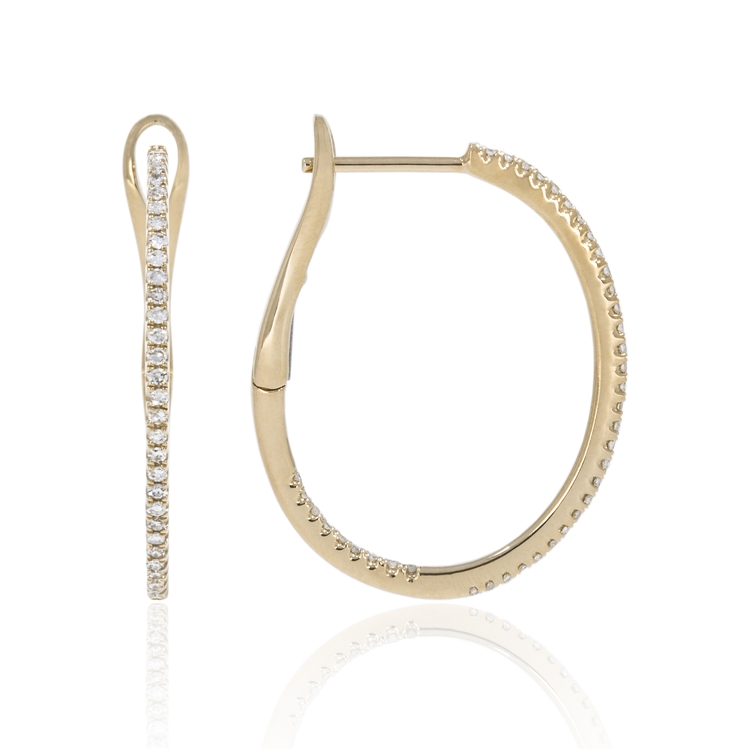 Diamond Hoop Earrings