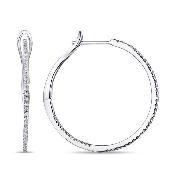 Diamond Hoop Earrings