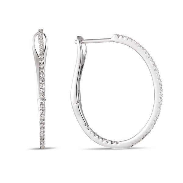 Diamond Hoop Earrings