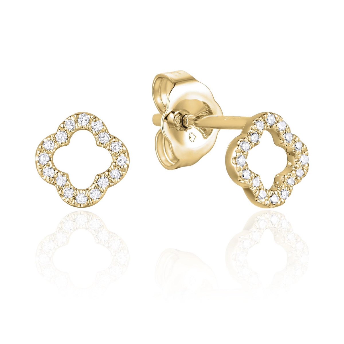 Diamond Clover Earrings