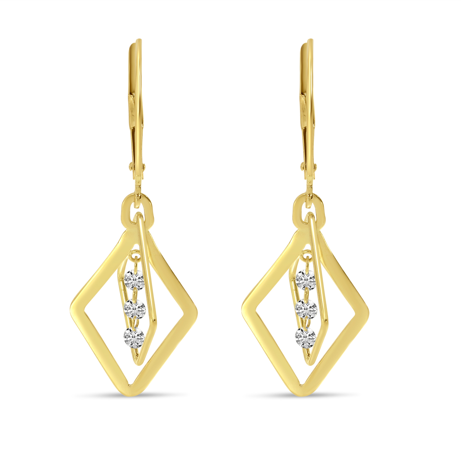Diamond Geometric Earrings