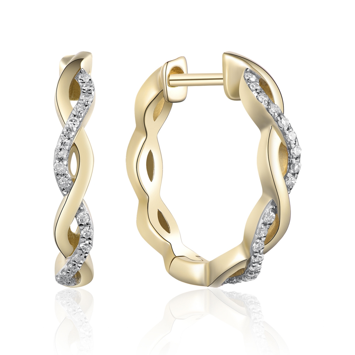 Diamond Infinity Hoops