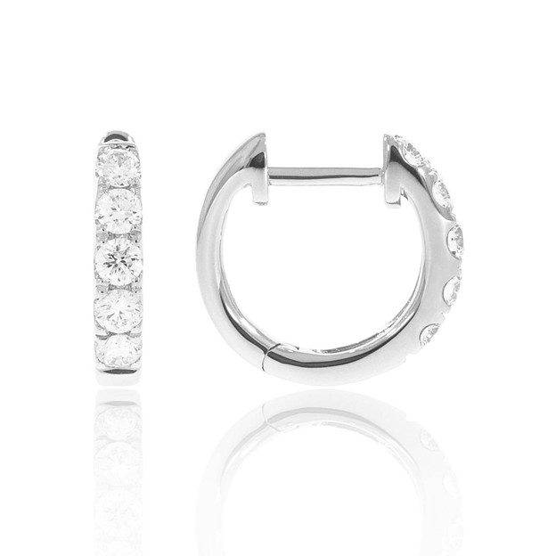 Diamond Huggie Hoops