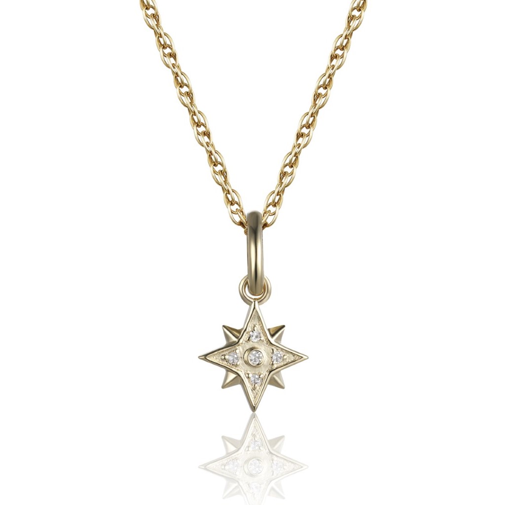 Diamond Compass Star Pendant