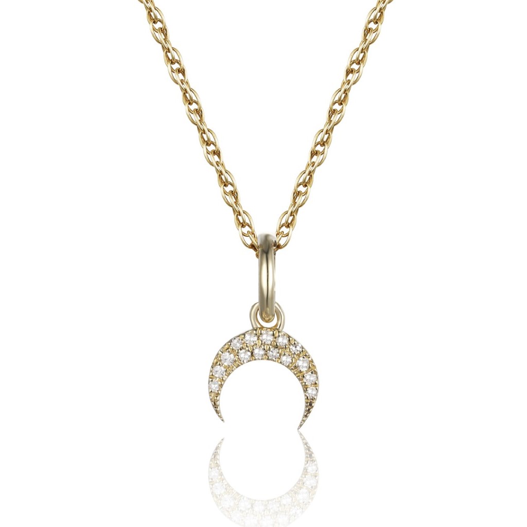 Diamond Moon Pendant