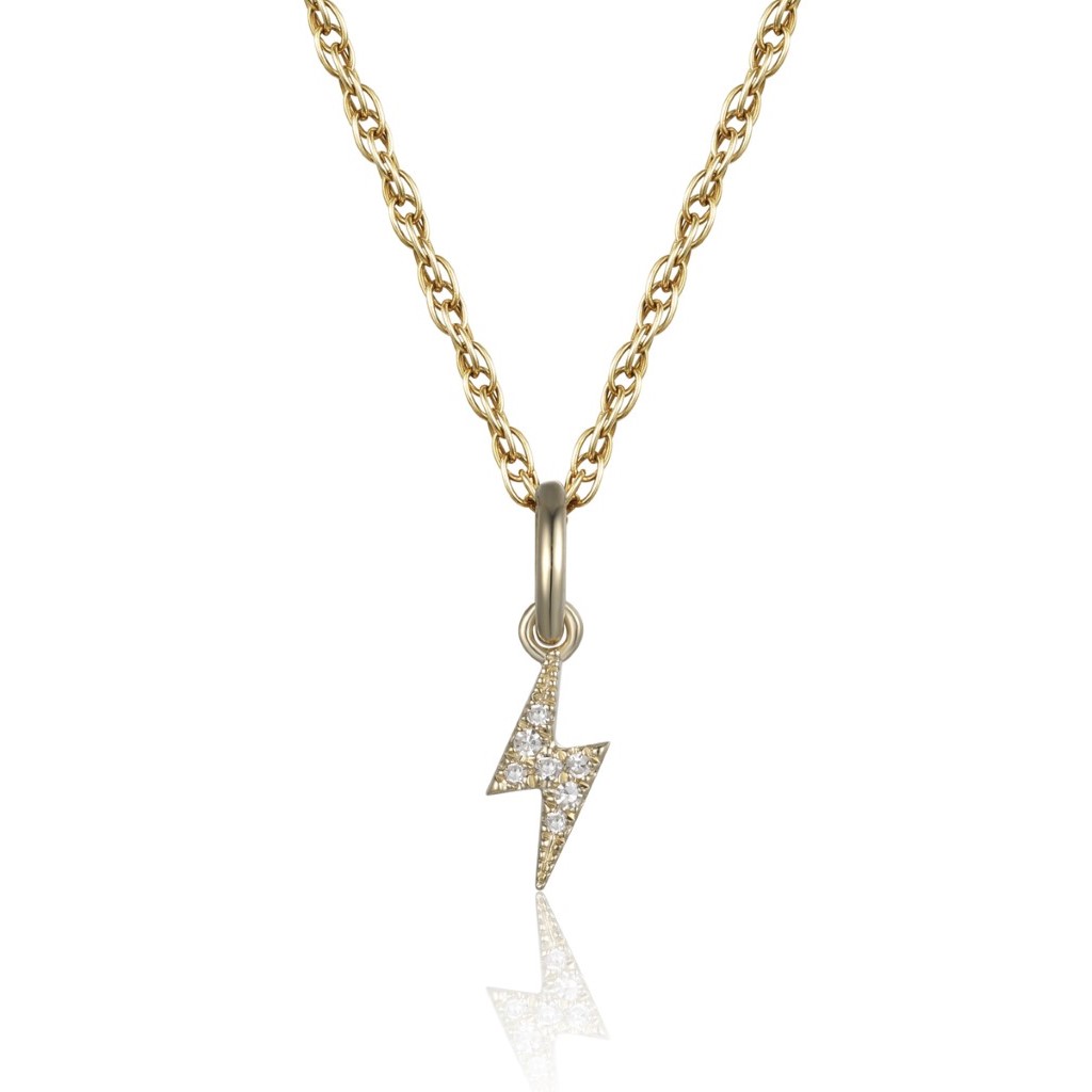 Diamond Lightning Bolt Pendant