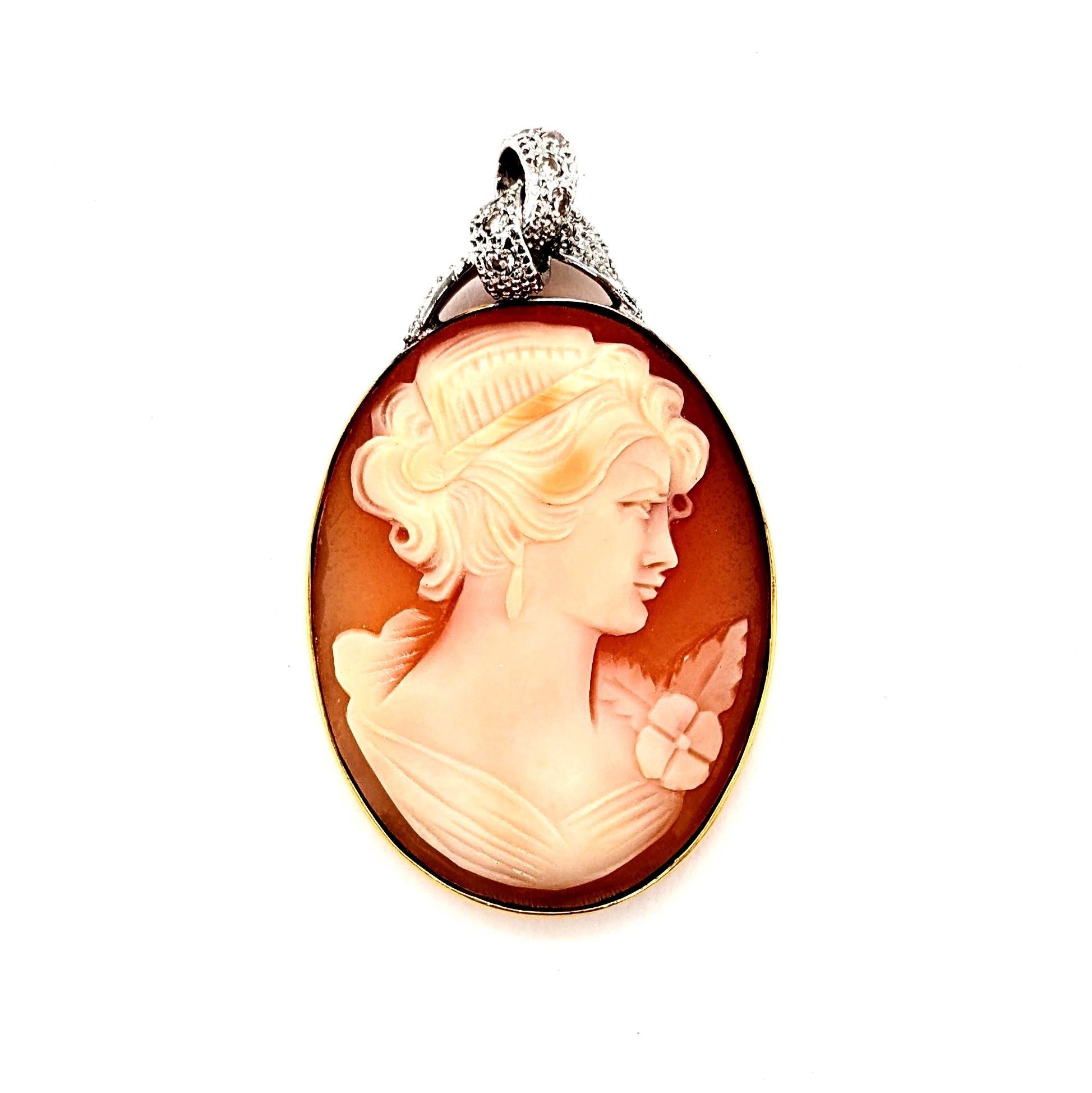 Diamond Cameo Pendant