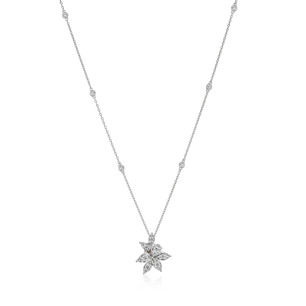 Diamond Leaf Necklace