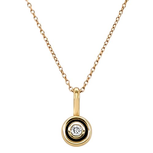 Diamond Double Bezel Necklace