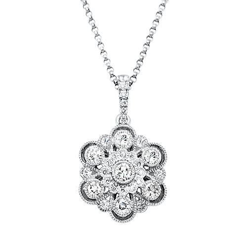 Diamond Floral Necklace