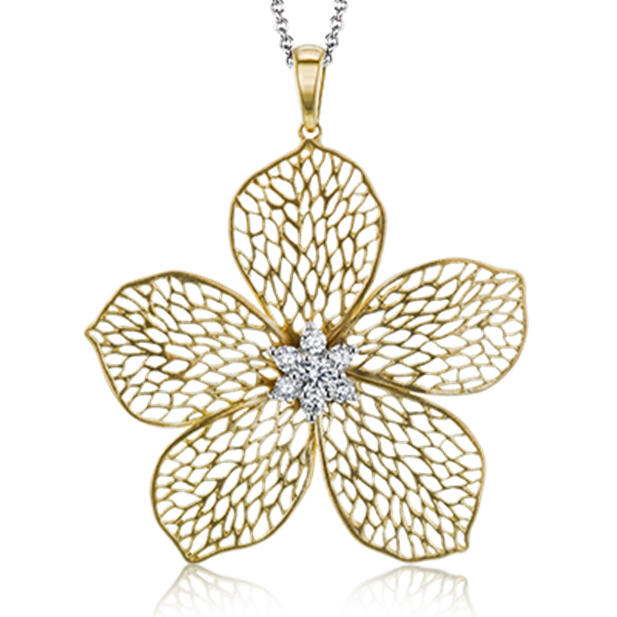 Diamond Flower Necklace