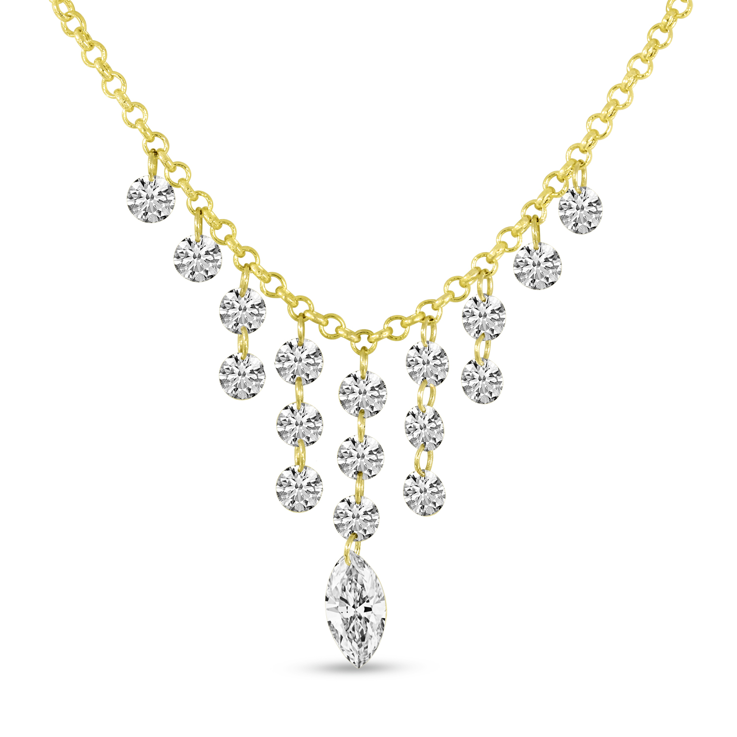Diamond Cascading Necklace