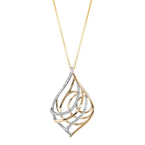 Diamond Swirl Marquise Necklace