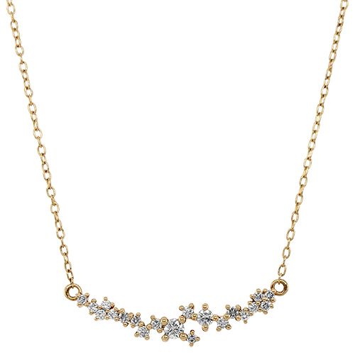 Diamond Arched Bar Necklace