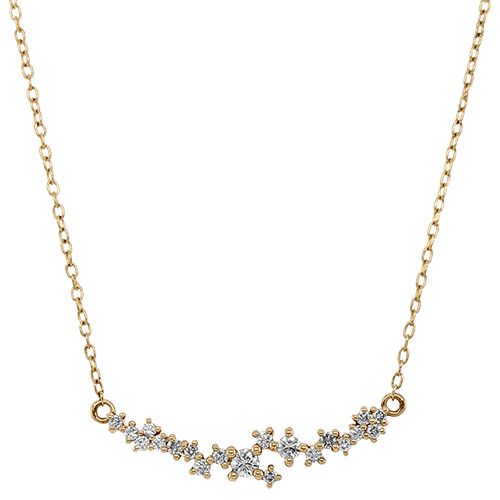 Diamond Arched Bar Necklace