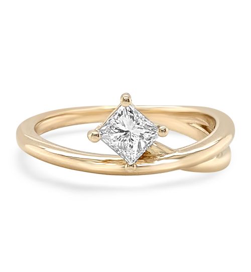 Diamond Crossover Ring