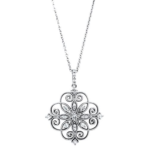 Diamond Vintage Inspired Necklace