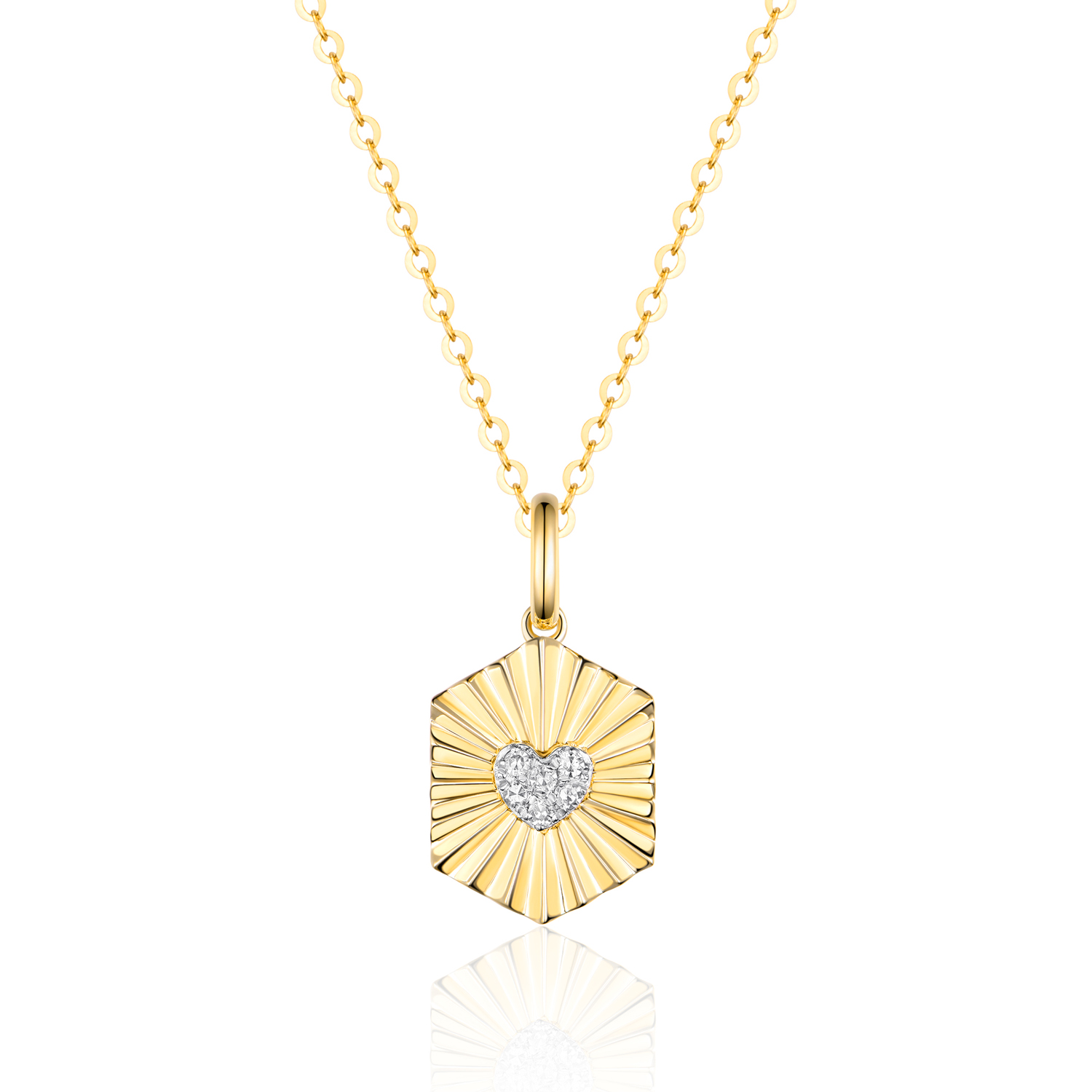 Diamond Sunburst Necklace