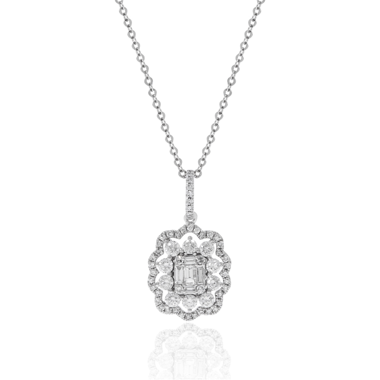 Halo Diamond Necklace