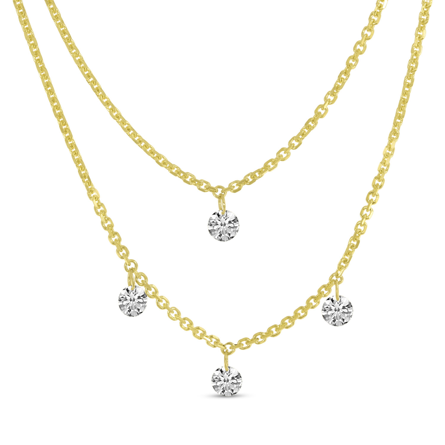 Diamond Double Necklace