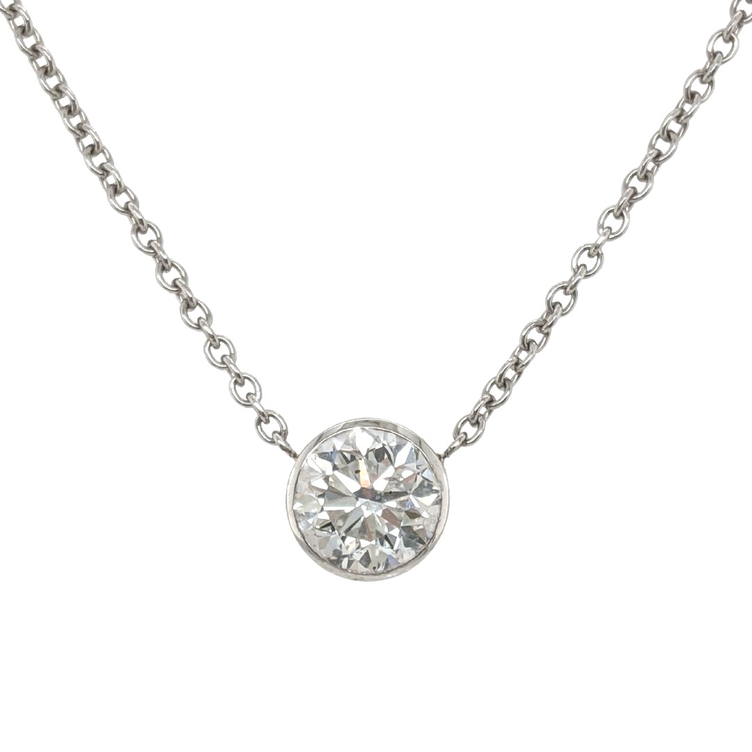 Diamond .70ct Bezel Necklace