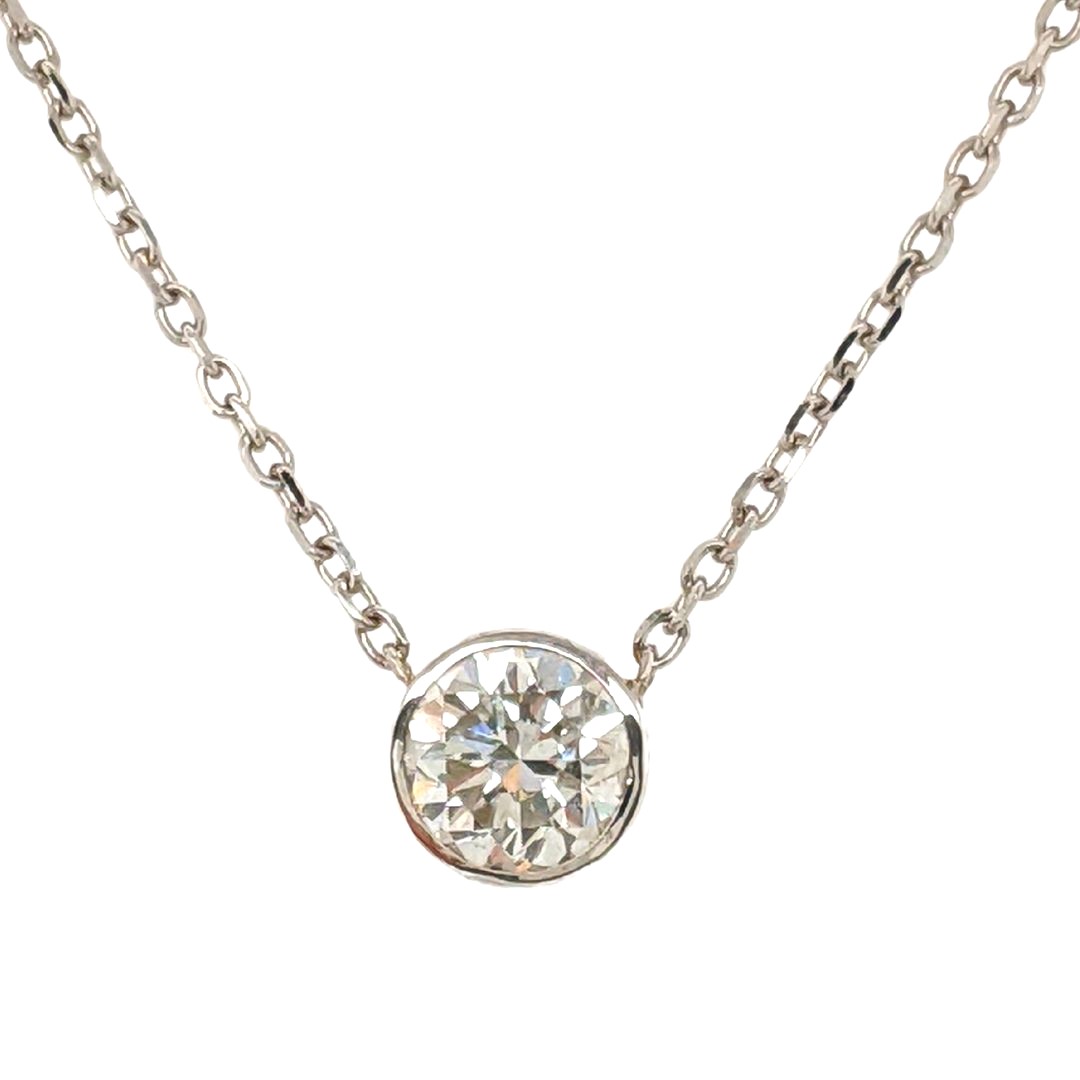 Diamond 1.08ct Bezel Necklace