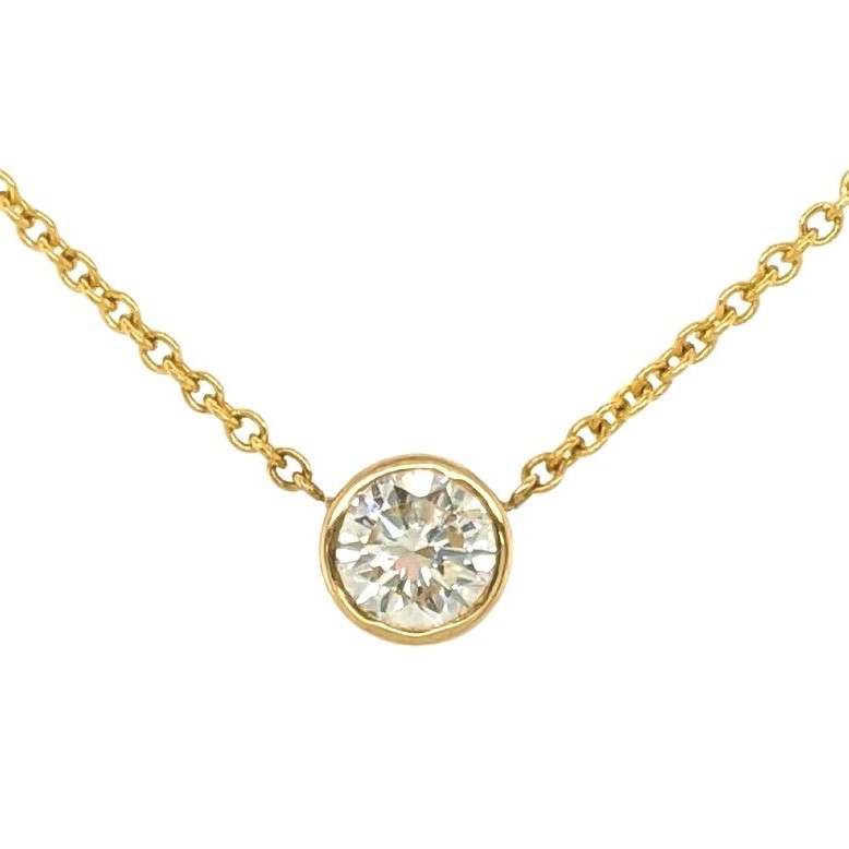 Diamond .38ct Bezel Necklace