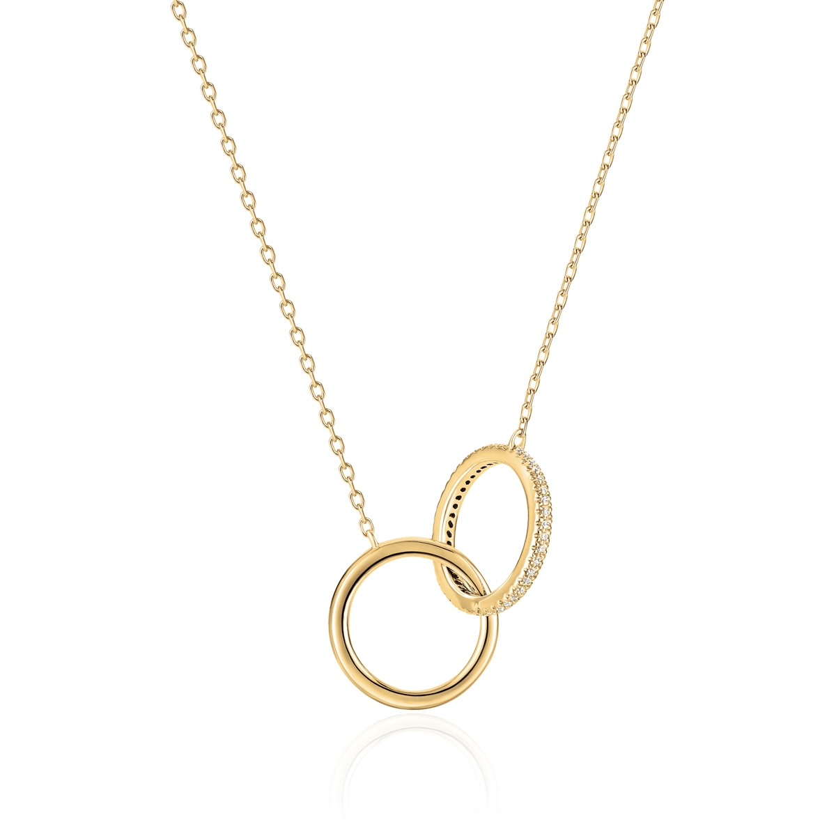 Diamond Circle Link Necklace