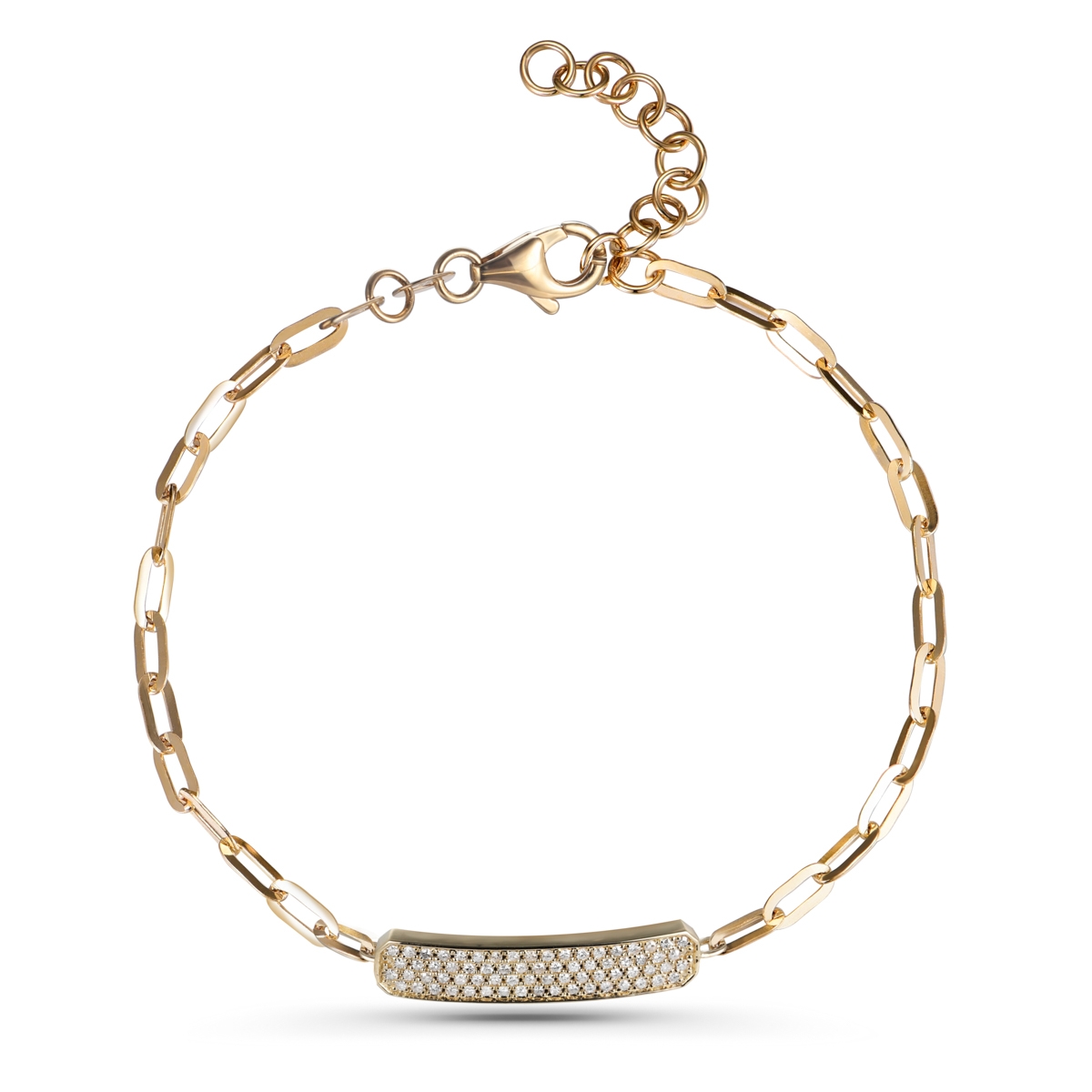 Diamond Cluster Bar Bracelet