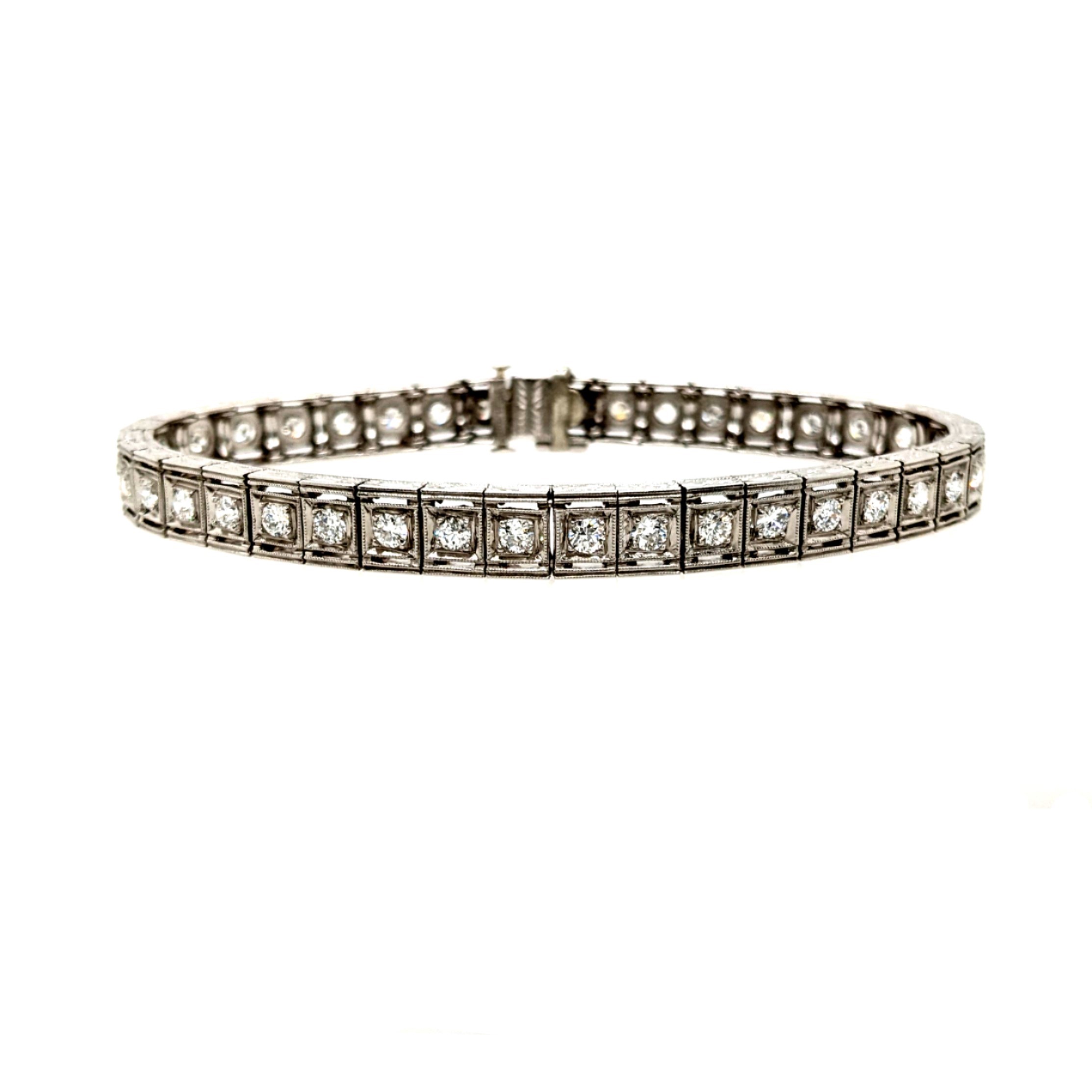 Diamond Engraved Bracelet