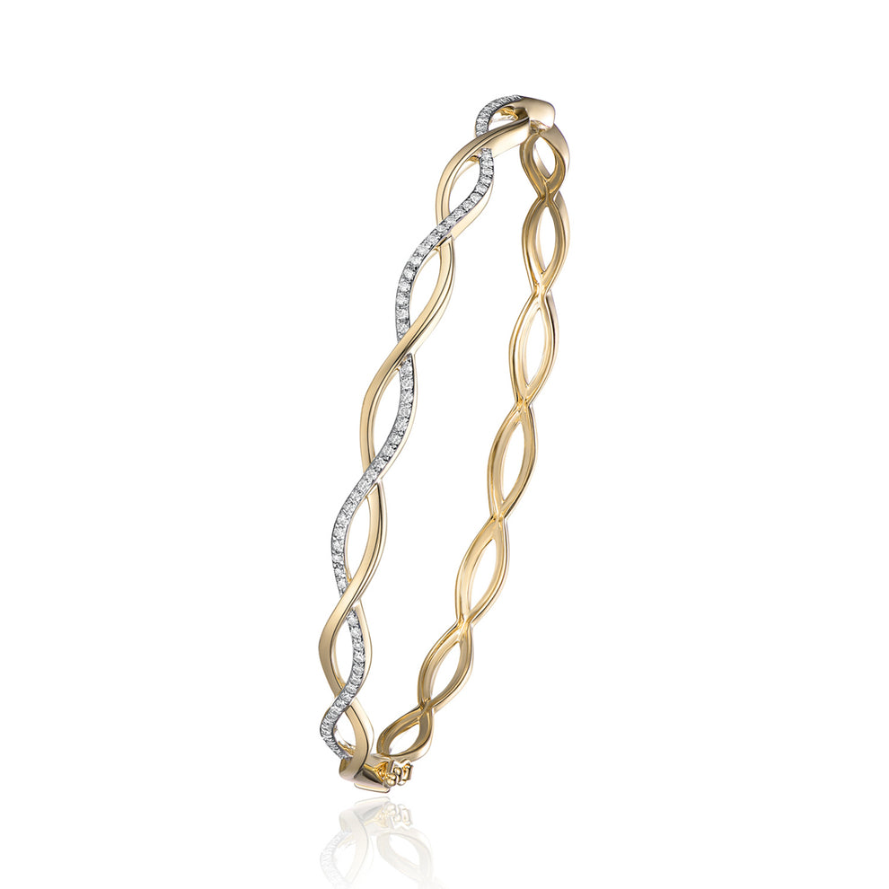 Diamond Twist Bangle