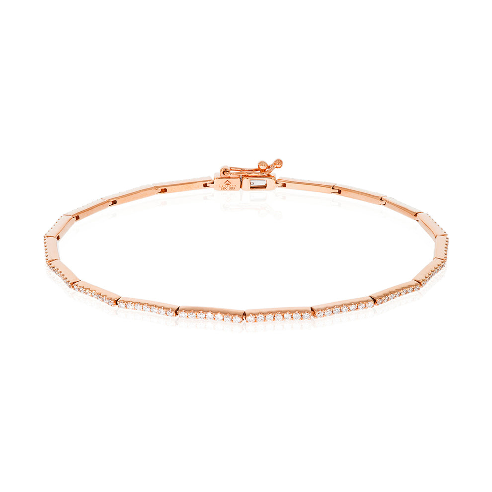 Diamond Bar Link Bracelet