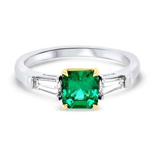 Emerald and Diamond Ring