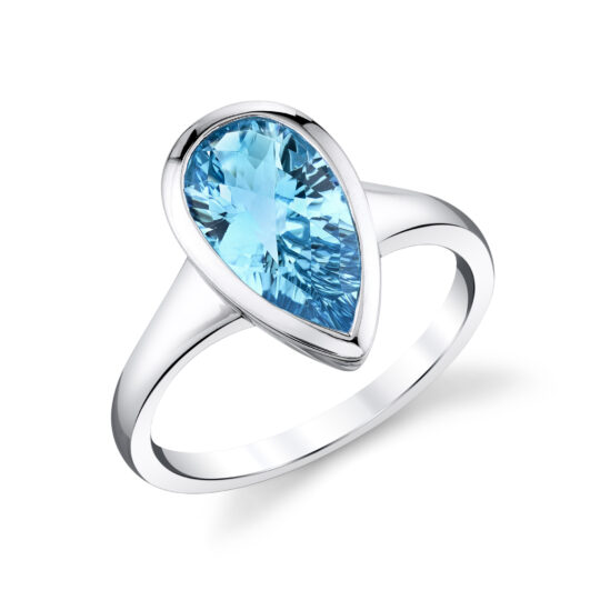 Blue Topaz Bezel Ring