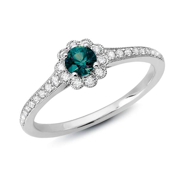 Alexandrite and Diamond Ring