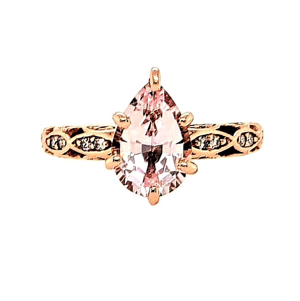 Morganite and Diamond Ring