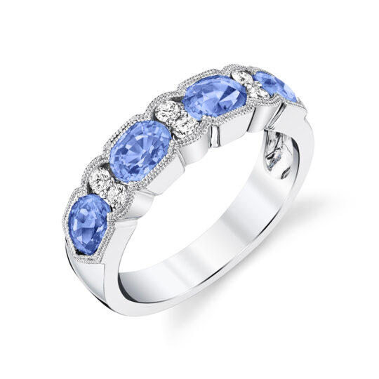 Pastel Sapphire and Diamond Ring