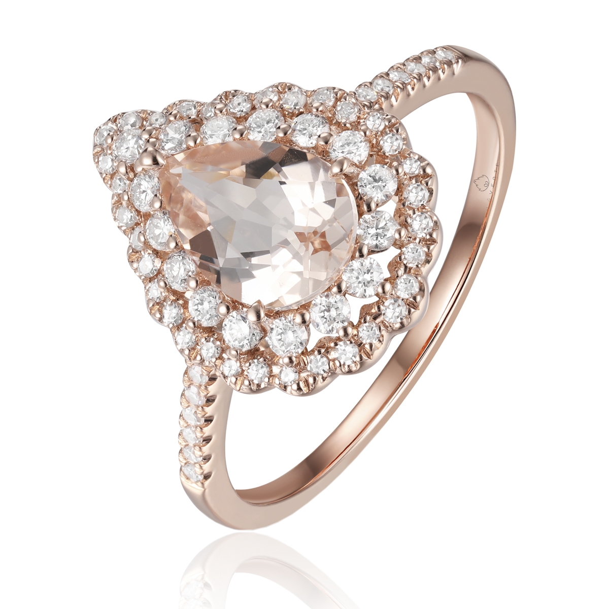 Morganite and Diamond Ring