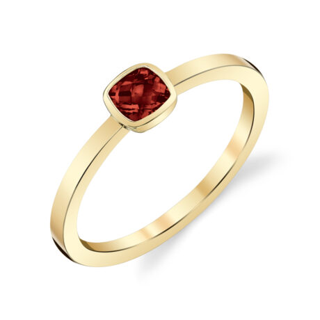 Garnet Bezel Ring