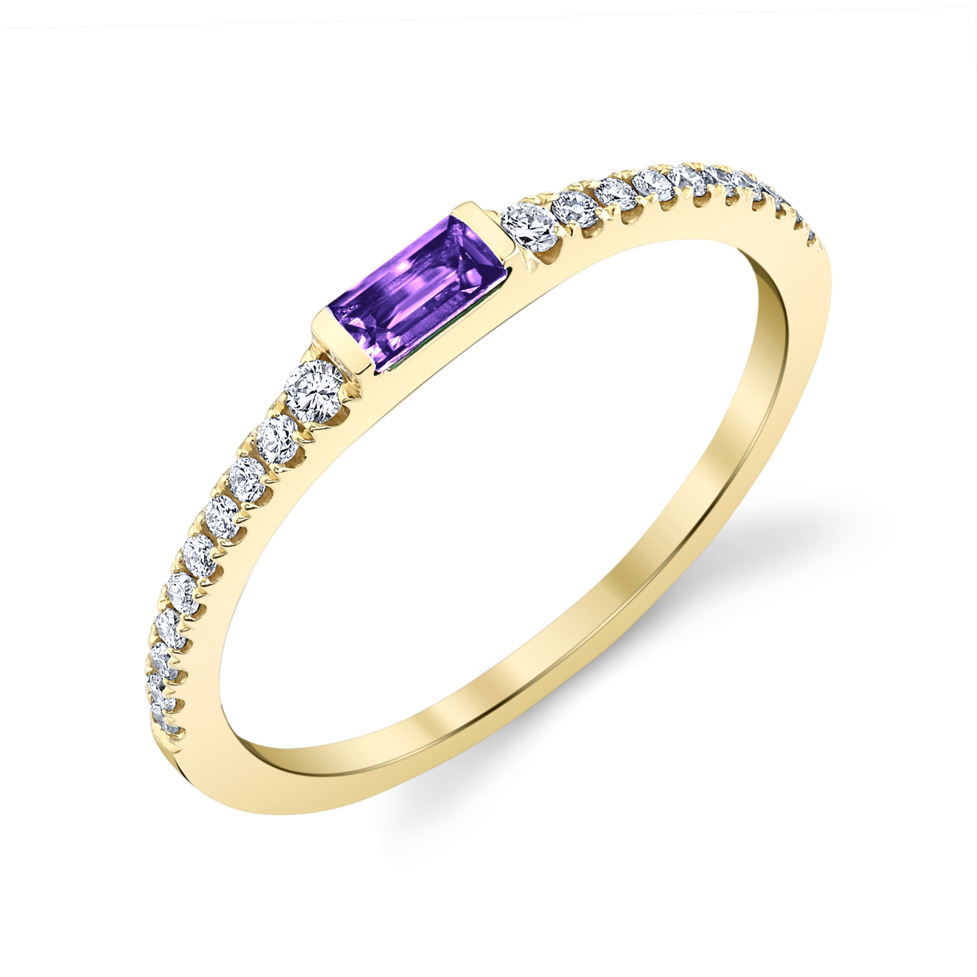 Amethyst and Diamond Ring