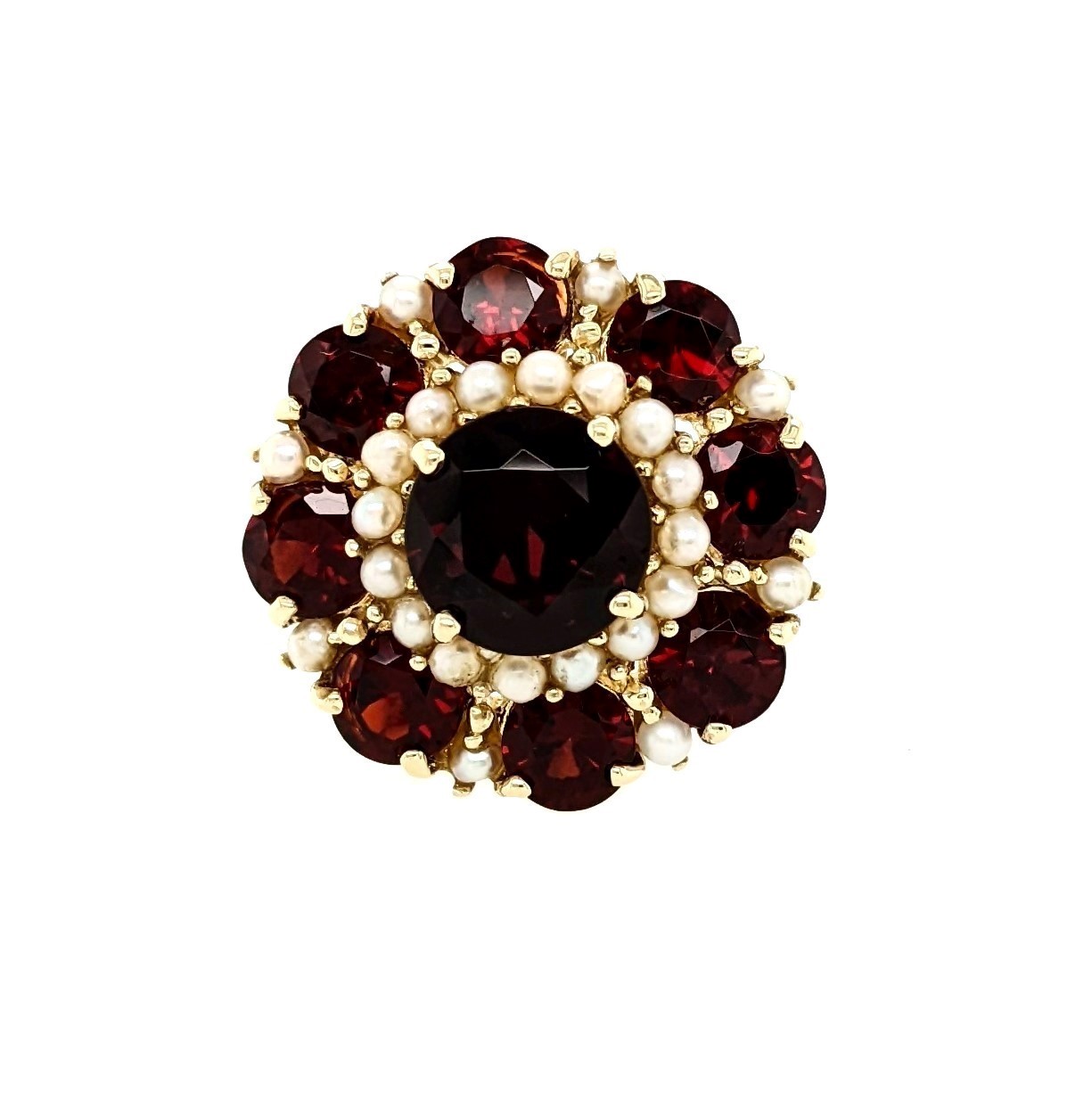 Garnet and Pearl Ring