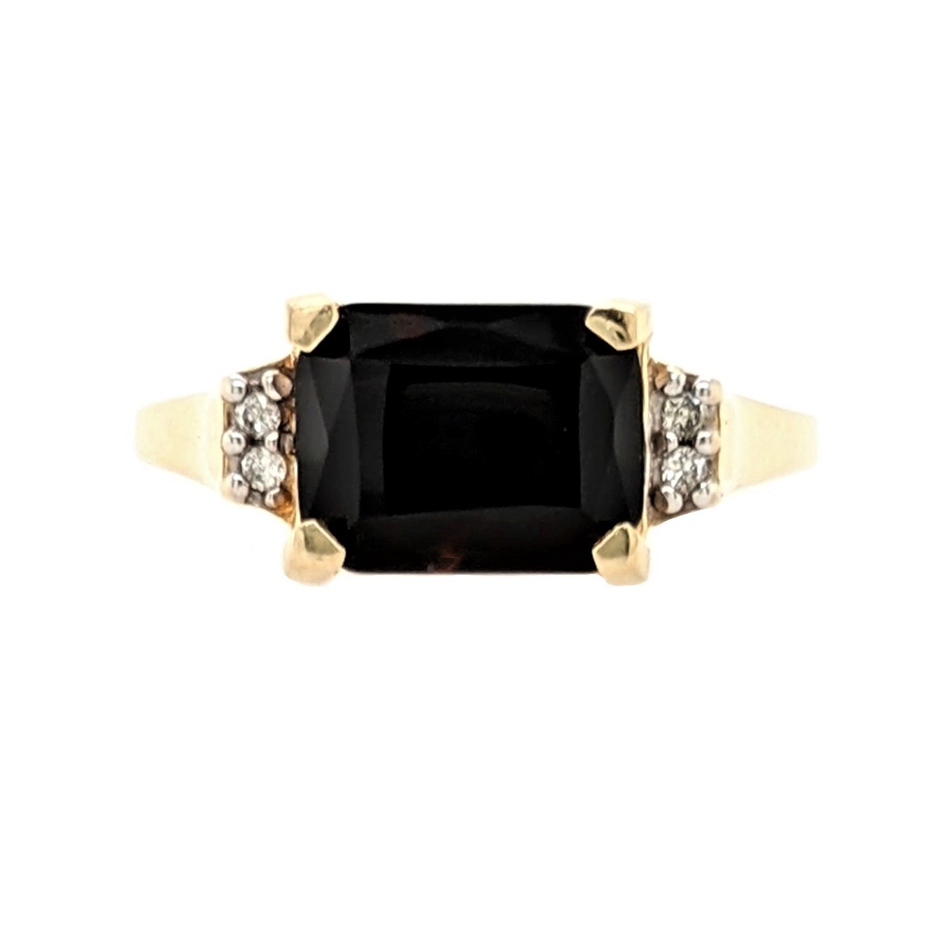 Onyx and Diamond Ring