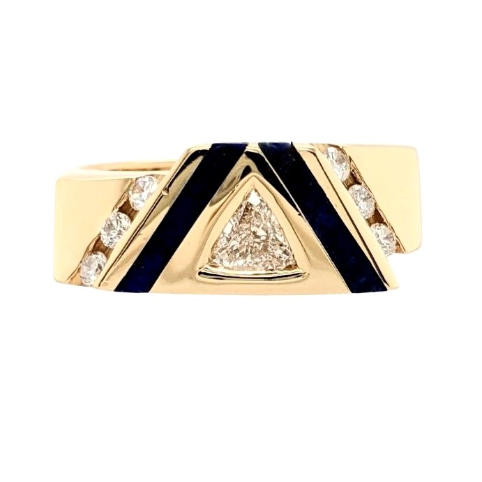 Lapis and Diamond Ring