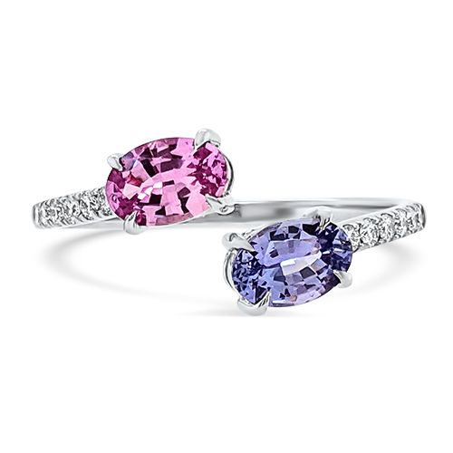 Pink & Purple Sapphire Ring