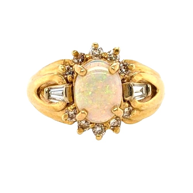 Opal and Diamond Ring